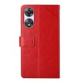 For OPPO A58 5G/A78 5G HT01 Y-shaped Pattern Flip Leather Phone Case(Red)