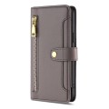 For OnePlus 11 Sheep Texture Cross-body Zipper Wallet Leather Phone Case(Grey)