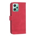 For Xiaomi Redmi Note 12 Global Dierfeng Dream Line TPU + PU Leather Phone Case(Red)