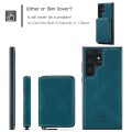 For Samsung Galaxy S24 Ultra 5G JEEHOOD Magnetic Zipper Horizontal Flip Leather Phone Case(Blue)