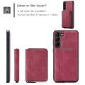 For Samsung Galaxy S24+ 5G JEEHOOD Magnetic Zipper Horizontal Flip Leather Phone Case(Red)