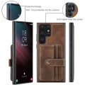For Samsung Galaxy S24 Ultra 5G JEEHOOD RFID Blocking Anti-Theft Magnetic Phone Case(Brown)