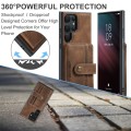 For Samsung Galaxy S24 Ultra 5G JEEHOOD RFID Blocking Anti-Theft Magnetic Phone Case(Brown)