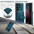 For Samsung Galaxy S24 Ultra 5G JEEHOOD RFID Blocking Anti-Theft Magnetic Phone Case(Blue)
