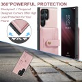 For Samsung Galaxy S24 Ultra 5G JEEHOOD RFID Blocking Anti-Theft Magnetic Phone Case(Pink)