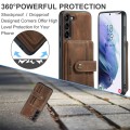 For Samsung Galaxy S24 5G JEEHOOD RFID Blocking Anti-Theft Magnetic Phone Case(Brown)