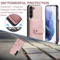 For Samsung Galaxy S24 5G JEEHOOD RFID Blocking Anti-Theft Magnetic Phone Case(Pink)