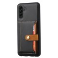 For Samsung Galaxy A34 5G Calfskin Card Slot TPU + PU Phone Case(Black)