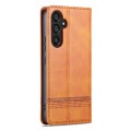 For Samsung Galaxy A54 5G AZNS Magnetic Calf Texture Flip Leather Phone Case(Light Brown)