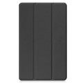For Lenovo Tab M8 4th Gen / TB-300FU Custer Pure Color 3-Fold Holder Leather Tablet Case(Black)