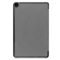 For Huawei Matepad SE 10.4 Custer Pure Color 3-Fold Holder Leather Tablet Case(Grey)