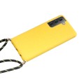 For Samsung Galaxy A54 5G Wheat Straw Material + TPU Phone Case with Lanyard(Yellow)