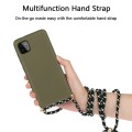 For Samsung Galaxy A22 5G Wheat Straw Material + TPU Phone Case with Lanyard(Army Green)