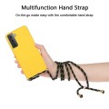For Samsung Galaxy S23 FE 5G Wheat Straw Material + TPU Phone Case with Lanyard(Yellow)