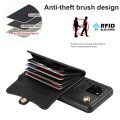 For Samsung Galaxy S20 Ultra RFID Card Slot Leather Phone Case with Long Lanyard(Black)