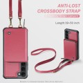 For Samsung Galaxy S23+ 5G JEEHOOD C22 Series Zipper Wallet Leather Phone Case with Dual Lanyard(Red