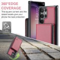 For Samsung Galaxy S23 Ultra 5G JEEHOOD C22 Series Zipper Wallet Leather Phone Case with Dual Lanyar