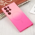 For Samsung Galaxy S23+ 5G Liquid TPU Silicone Gradient MagSafe Phone Case(Pink Red)