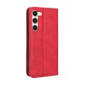 For Samsung Galaxy S23+ 5G Magnetic Buckle Retro Texture Leather Phone Case(Red)