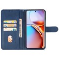 For Motorola Edge 40 Pro Leather Phone Case(Blue)
