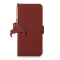 For Samsung Galaxy A24 4G Genuine Leather Magnetic RFID Leather Phone Case(Coffee)