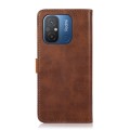 For Xiaomi Redmi 12C/11A KHAZNEH Cowhide Texture Flip Leather Phone Case(Brown)