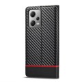 For Xiaomi Poco X5 Pro/Redmi Note 12 Pro 5G LC.IMEEKE Carbon Fiber Texture Flip Leather Phone Case(H