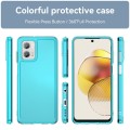 For Motorola Moto G73 Candy Series TPU Phone Case(Transparent Blue)