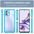 For Motorola Moto G23 Colorful Series Acrylic + TPU Phone Case(Transparent Blue)