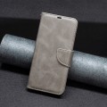 For Xiaomi Redmi K70E Lambskin Texture Pure Color Flip Leather Phone Case(Grey)