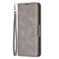 For Xiaomi Redmi K70E Lambskin Texture Pure Color Flip Leather Phone Case(Grey)