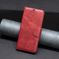 For Xiaomi Redmi K70E Lambskin Texture Pure Color Flip Leather Phone Case(Red)