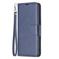For Xiaomi Redmi Note 13 4G Global Lambskin Texture Pure Color Flip Leather Phone Case(Blue)
