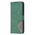 For Xiaomi Redmi Note 13 Pro+ 5G Magnetic Buckle Rhombus Texture Leather Phone Case(Green)