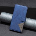 For Xiaomi Redmi K70E Magnetic Buckle Rhombus Texture Leather Phone Case(Blue)