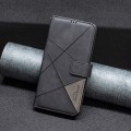 For Xiaomi Redmi Note 13 4G Global Magnetic Buckle Rhombus Texture Leather Phone Case(Black)