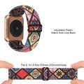 Ethnic Style Buckle Elastic Watch Band For Apple Watch Series 7 41mm / 6 & SE & 5 & 4 40mm / 3 & 2 &