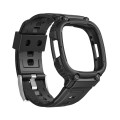 For Fitbit Versa 4 / 3 / Sense 2 / Sense 1 Armor Integrated TPU Watch Band(Black)