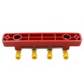 CP-3118 150A 12-48V RV Yacht Single-row 2-way Busbar with 4pcs Terminals(Red)