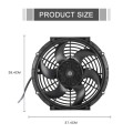 10 inch 12V 80W Car Powerful Transmission Oil Cooling Fan with Mounting Accessorie