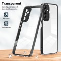 For Samsung Galaxy A34 5G 3 in 1 Clear TPU Color PC Frame Phone Case(Black)