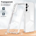 For Samsung Galaxy A14 5G 3 in 1 Clear TPU Color PC Frame Phone Case(White)