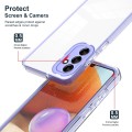 For Samsung Galaxy A14 5G 3 in 1 Clear TPU Color PC Frame Phone Case(Purple)