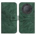 For Honor X9a 5G / Magic5 Lite Skin Feel Sun Flower Embossed Flip Leather Phone Case with Lanyard(Gr