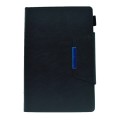 For Samsung Galaxy Tab A8 10.5 2021 Suede Cross Texture Magnetic Clasp Leather Tablet Case(Black)