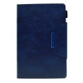 For Samsung Galaxy Tab A7 Lite Suede Cross Texture Magnetic Clasp Leather Tablet Case(Blue)