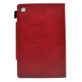 For Samsung Galaxy Tab A7 Lite Suede Cross Texture Magnetic Clasp Leather Tablet Case(Red)