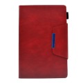 For Samsung Galaxy Tab A7 10.4 2022/2020 Suede Cross Texture Magnetic Clasp Leather Tablet Case(Red)