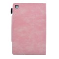 For Samsung Galaxy Tab A 8.0 2019 Suede Cross Texture Magnetic Clasp Leather Tablet Case(Pink)