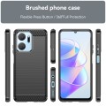 For Honor X7a Brushed Texture Carbon Fiber TPU Phone Case(Black)